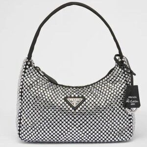 PRADA Satin mini-bag with crystals (NEW)